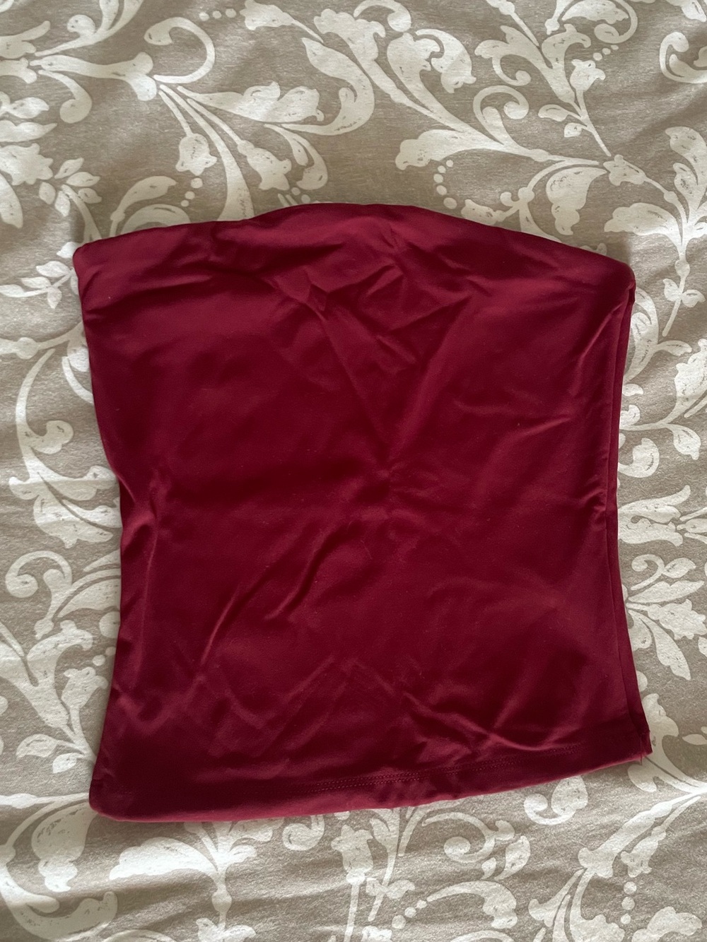Garage Burgundy Strapless Tube Top